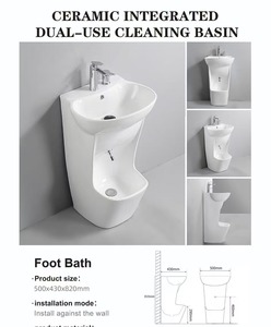 Lavabo in Ceramica Moderno a Prezzo all'Ingrosso, Facile da Pulire, Capacità 9L, Marca LAIXING, <span class=keywords><strong>Colonna</strong></span> Musulmana per Famiglie, Moschee, Hotel - Product Image 2