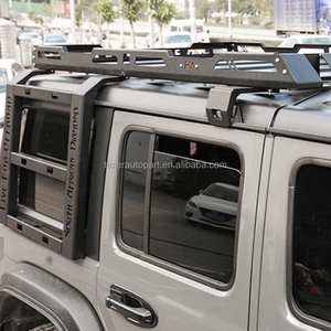 Estante de esquí <span class=keywords><strong>para</strong></span> <span class=keywords><strong>techo</strong></span> de Jeep Wrangler Jl 2018, plataforma gruesa, marco de equipaje turístico <span class=keywords><strong>para</strong></span> transporte de coche, <span class=keywords><strong>barras</strong></span> transversales <span class=keywords><strong>para</strong></span> equipaje superior con escalera - Product Image 3