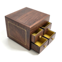 Boîte cadeau de luxe en bois laqué brillant de haute qualité pour gâteaux de lune, boîte à dattes personnalisée avec logo