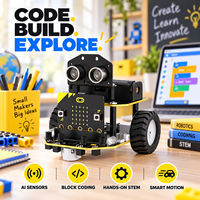Zetok MRC05 MiniAuto AI Robot Mobil Pintar untuk Microbit & untuk Anak-anak DIY STEM Pemrograman Mainan Edukasi Usia 8+