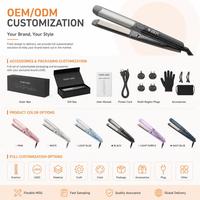 Plancha de Pelo Eléctrica Torlin Compatible con RV, Pantalla LCD a Color Personalizable, 260°C, Delgada, de 1 Pulgada, Herramienta de Alisado para Salón