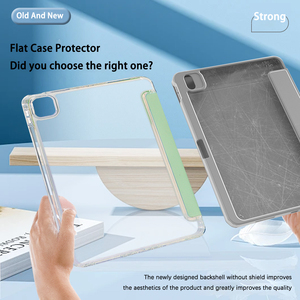 Funda magnética de cuero transparente para tableta para el nuevo <span class=keywords><strong>Ipad</strong></span> <span class=keywords><strong>Air</strong></span> 11 que ofrece un soporte triple y capacidades automáticas de sueño/vigilia - Product Image 6
