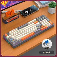 Clavier mécanique à disposition cyrilique russe OEM ODM sans fil BT, échangeable à chaud, RGB, 98 touches, résistant aux déversements, directement de l'usine