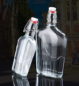 240ml 480ml 8 Pack/Lot 8.5 Oz Extrait de <span class=keywords><strong>vanille</strong></span> Bouteilles en verre vides avec couvercle pivotant pour liquides Whisky Liqueur Vin Vodka <span class=keywords><strong>Rhum</strong></span> - Product Image 6
