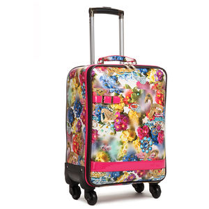 Maleta de Viaje con <span class=keywords><strong>Ruedas</strong></span> Giratorias y Asa Telescópica, Diseño Floral, Material PU, para <span class=keywords><strong>Mujer</strong></span> - Product Image 6