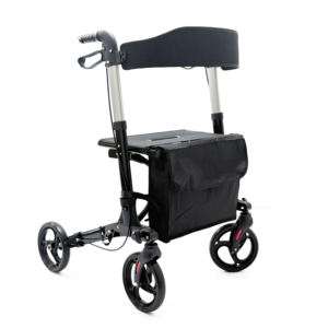 Andadores para Personas Mayores, Andador con Ruedas Folade con Asiento, Ruedas de 8 Pulgadas, Andador Plegable con Respaldo y Cable Incorporado - Product Image 1