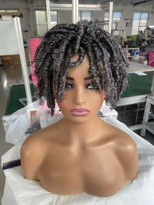 Increíble <span class=keywords><strong>gris</strong></span> rizado Real brasileño Peluca de <span class=keywords><strong>pelo</strong></span> sal y pimienta <span class=keywords><strong>plata</strong></span> <span class=keywords><strong>gris</strong></span> nuevo y balanceo aspecto crudo <span class=keywords><strong>pelo</strong></span> tejido pelucas cortas Afro Kinki - Product Image 4