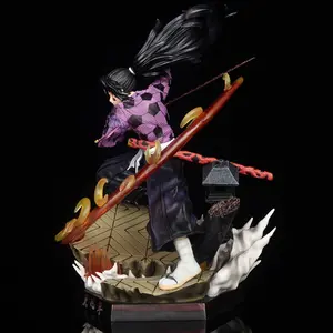 Gambar Anime Demon Slayer Kokushibou Action Figurine Tokoh Kartun PVC Koleksi Model