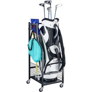 Estante de almacenamiento para equipos de golf, adecuado para garajes, para guardar bolsas de golf y otros equipos y palos de golf. - Product Image 1