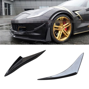 Pour Chevrolet Corvette C7 2014-2018, ailerons avant en fibre de carbone, séparateurs de pare-chocs, spoiler, accessoires de tuning automobile - Product Image 1