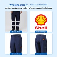 Pantalones de Trabajo de Seguridad con Relieve, Tiras Reflectantes, Alta Visibilidad, Transpirables, Cómodos, Color Azul Marino, para Construcción