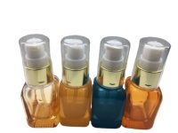 Bunte 20ml Glas pumpen flasche für Flüssig seife mit Siebdruck Glas kosmetik flasche für Lotion serum