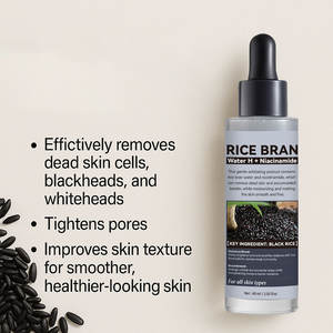 Ampoule exfoliante au riz noir à étiquette privée, anti-rides, hydratante, raffermissante, soin de la peau liquide, sérum pour la peau au riz noir - Product Image 5