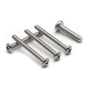 Factory customized ISO standard A2-70 stainless steel m3 cross phillips pan head machine screw