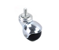 Usine directe 40mm tige filetée pivotante chaise de bureau boule roulette roue en caoutchouc solide et roue en plastique
