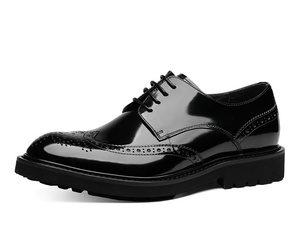 Zapatos de Vestir Casuales Personalizados con Diseño de Punta, Estilo Oxford con Cordones, Suela Plana, Parte Superior de Cuero Genuino, Antideslizantes, para Otoño - Product Image 5