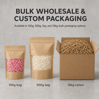 Vente en gros de papier de soie recyclé 100g/sac, rembourrage en raphia plissé pour emballages de cadeaux, de bonbons et de bougies de mariage