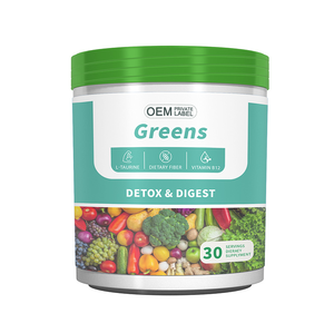 Greens Superfood Detox Digest confezione da 30 porzioni integratore sanitario verde pulito enzimi digestivi probiotici - Product Image 1