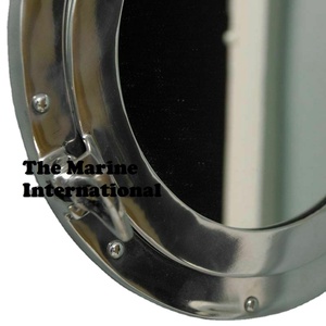 Silver Color Aluminum Porthole Wall <b>Mirror</b> Nautical Marine Design Bathroom Home Personalized Features <b>Double</b> <b>Sides</b> Glass Finish - Product Image 4