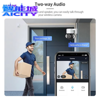Caméra IP PTZ sans fil intelligente Sheng Qiong Tuya 2MP avec suivi IA, vision nocturne couleur 1080P, mini caméra