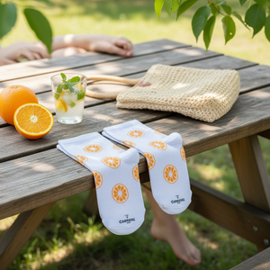 <b>Orange</b> Slice Ankle <b>Socks</b> Breathable Lightweight Nylon Floral Animal Jacquard Embroidery Disposable One Fits All Daily Summer Bag - Product Image 3