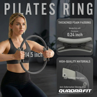 Kit de Pilates Écologique Ajustable Quadra – Équipement de Fitness à Domicile : Anneau de Pilates, Ballon de Yoga, Bandes de Résistance, Lestes de Cheville, Sac
