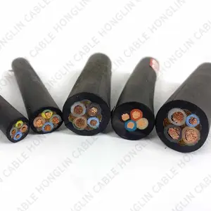 OEM-Werk hochwertiges 2 3 4 flexibles Gummikabel 3 × 1,5 mm2 6 mm2 10 mm2 Gummiisolierung Mehrkernkabel