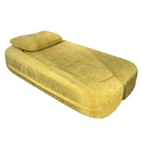 Canapé-lit convertible pliable en forme de U, housse amovible en micro-velours, 3 places, design italien pour salon moderne, petits espaces