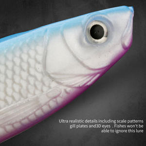 Luya Artificial Soft Bait Wholesale Wild Fishing <strong>T</strong>-Tail Bionic 10CM 11.5g Fake Bait <strong>Mino</strong> Simulation 3 Pieces Stainless Steel - Product Image 3