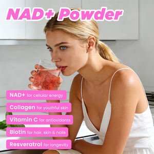 תוספי תזונה לעור OEM NAD רסברטרול לזוהר והבהרה של העור, ויטמין C, ביוטין, אבקה נגד הזדקנות - Product Image 6