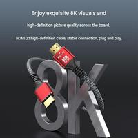 Câble Ultra HD 8K 2.1 avec conducteur en cuivre pur pour moniteurs, téléviseurs, PC, projecteurs, décodeurs