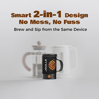 Cafetière électrique à percolation, bouilloire et infuseur à thé 2-en-1, cafetière 3 tasses, kit à thé portable pour le camping et les voyages