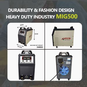 APEXYN MIG500 Soldadora Industrial <span class=keywords><strong>Inverter</strong></span> Trifásica de Alta Resistencia 500A 380V 3 en 1, Máquina de Soldar de Larga Duración para 20mm de Espesor - Product Image 4
