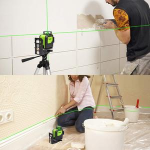 Huepar 8 Dòng Laser Mini Cấp 360 Tự Cân Bằng Chữ Thập Laser Xanh Cấp 360 Độ Dọc Dọc Nivel Laser Green Beam - Product Image 4