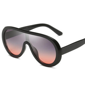 Lunettes de soleil surdimensionnées rondes colorées avec logo personnalisé, style vintage, pour femmes et hommes, monture large, protection UV400 - Product Image 2