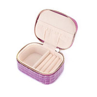 Boîte à bijoux en cuir à motif crocodile, pochette à bijoux portable en cuir PU, boîte de rangement pour bracelets, accessoires, boucles d'oreilles, bagues, sac à fermeture éclair