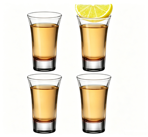 Vasos de chupito transparentes de base gruesa de 2 oz para licores y bebidas espirituosas, vasos clásicos con logotipo personalizado para bar y pub - Product Image 4