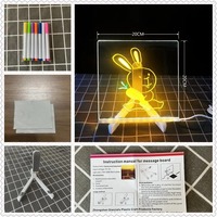 Tableau d'écriture quotidienne à LED transparente en acrylique effaçable à sec, avec éclairage intégré – Nouveauté très prisée