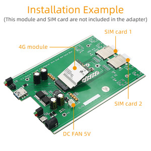Ngff M.2 4G/5G mô-đun để <span class=keywords><strong>USB</strong></span> 3.0 <span class=keywords><strong>adapter</strong></span> với quạt mát/Khe cắm thẻ Sim kép và phụ trợ điện phù hợp FM350-GL RM520-GL - Product Image 4