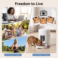 Distributeur automatique de nourriture pour animaux de compagnie 2L Wifi, double alimentation, pour chat et chien, vente en gros, dropshipping FBA