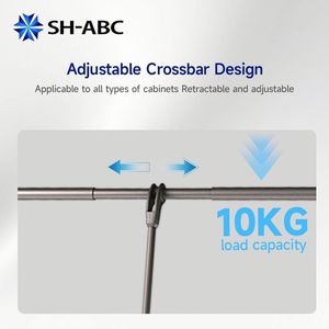 SH-ABC  Support de suspension à double amortissement et fermeture douce pour vêtements, pour armoire - Product Image 2