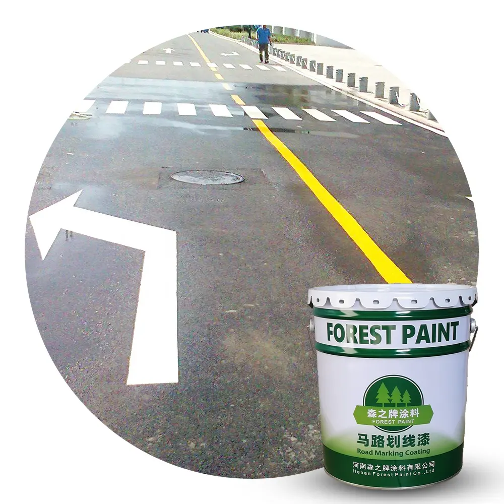 Nuovo tipo di materiale a base acquosa strada riflessivo colore giallo bianco rivestimento acrilico linea di marcatura vernice per la costruzione di strade