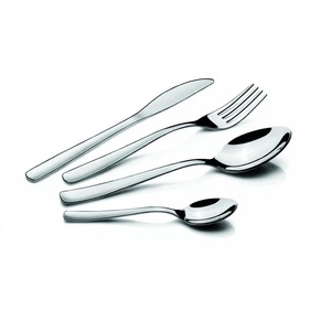 Cubiertos de 4 piezas de color plateado, cuchara Monica, tenedor, cuchillo y cuchara para bebé, juego de cubiertos con diseño a precio mayorista - Product Image 1