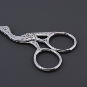 Stainless steel crane scissors, large and small sizes, crane-shaped retro tea leaf scissors, cross-stitch thread scissors, nose - Product Image 3
