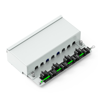 Panneau de brassage FTP modulaire RJ45 1U 8 ports en acier de haute qualité pour câbles réseau Cat5e Cat6 Cat6A, fabriqué en Allemagne