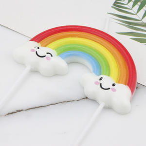 Lindo <span class=keywords><strong>Frozen</strong></span> Sun vela sonriente para niños Arco Iris dibujos animados pastel decoración Plugin para fiestas <span class=keywords><strong>cumpleaños</strong></span> Año Nuevo - Product Image 4