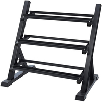 Supports de stockage de poids en acier et métal à 3 couches pour haltères Kettlebells Plaques de poids Support de support