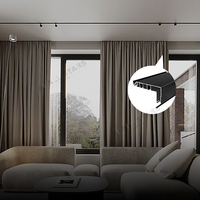 Roumanie Plafond tendu moderne Rail à rideaux intégré Profilé en aluminium Voie personnalisée Profilé en aluminium noir