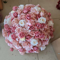 Offre Spéciale – Grandes compositions florales de 50 cm, 60 cm, 70 cm, 80 cm pour centres de table de mariage – Fleurs en soie couleur champagne + boule