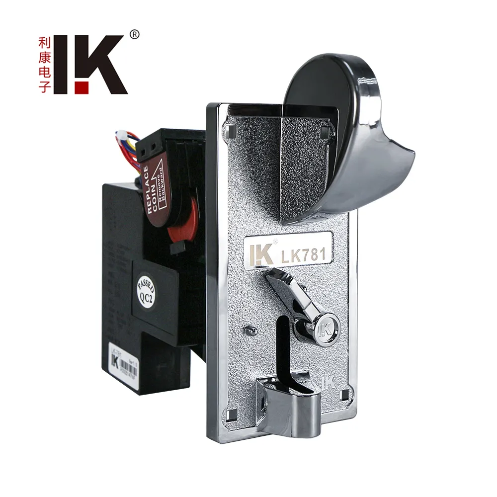 LK781 accepteur rapide de pièces avec double panneau latéral anti-phishing et insertion de pièces de monnaie de foudre pour machine de terrain de jeu